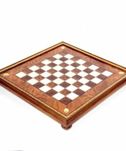 Jeu d'Échecs Lansquenet - Échiquier en Bois de Bruyère et Bois d'Orme & Pièces en métal