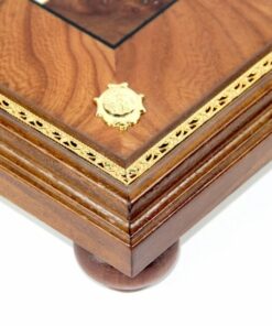 Jeu d'Échecs Lansquenet - Échiquier en Bois de Bruyère et Bois d'Orme & Pièces en métal