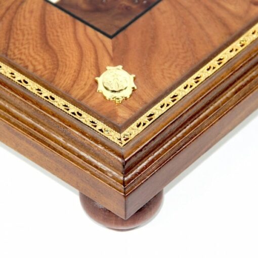 Jeu d'Échecs Lansquenet - Échiquier en Bois de Bruyère et Bois d'Orme & Pièces en métal