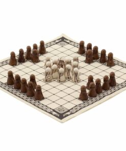 Jeu Viking - Hnefatafl - Pièces en résine & Surface de jeu en Lin