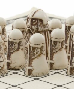 Jeu Viking - Hnefatafl - Pièces en résine & Surface de jeu en Lin