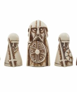 Jeu Viking - Hnefatafl - Pièces en résine & Surface de jeu en Lin