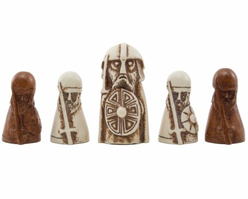 Jeu Viking - Hnefatafl - Pièces en résine & Surface de jeu en Lin