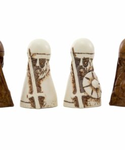 Jeu Viking - Hnefatafl - Pièces en résine & Surface de jeu en Lin