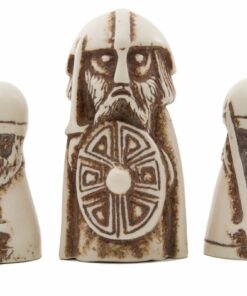 Jeu Viking - Hnefatafl - Pièces en résine & Surface de jeu en Lin