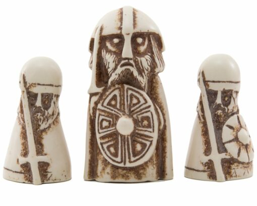 Jeu Viking - Hnefatafl - Pièces en résine & Surface de jeu en Lin