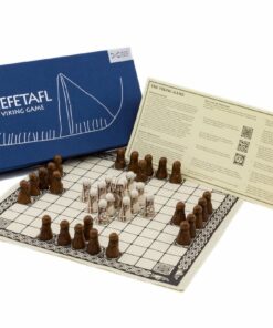 Jeu Viking - Hnefatafl - Pièces en résine & Surface de jeu en Lin