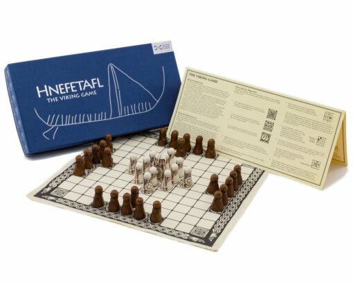 Jeu Viking - Hnefatafl - Pièces en résine & Surface de jeu en Lin