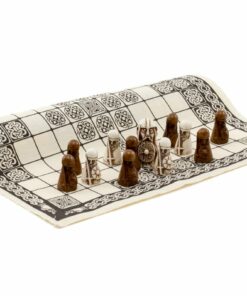 Jeu Viking - Hnefatafl - Pièces en résine & Surface de jeu en Lin