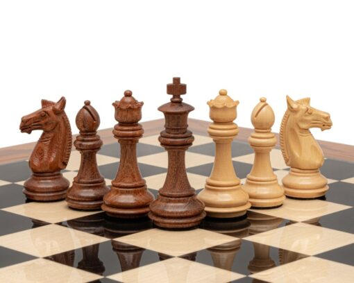 Jeu d'Échecs Italien Trapani en Bois d'Acacia et Bois de Buis