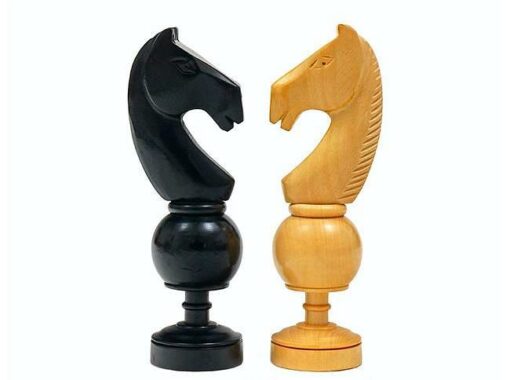 Jeu d'Echecs "Regence Française" en Bois de Buis Ebonisé
