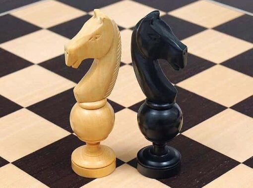 Jeu d'Echecs "Regence Française" en Bois de Buis Ebonisé